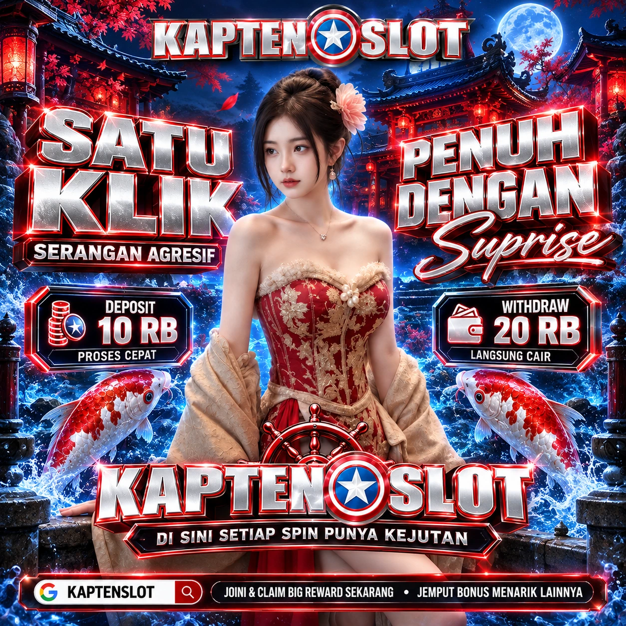 KAPTENSLOT: Satu Klik Serangan Agresif Penuh Dengan Suprise